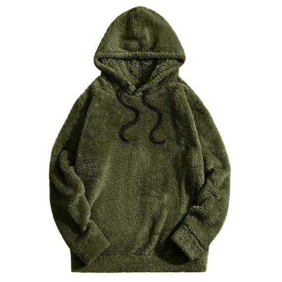 NARABB Fleece Sweater Women's Long Sleeve Solid Round Neck Pullover Blouse Warm Sweatshirt Hood Sweatshirts