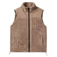 thumbnail image 1 of NARABB Men's Sleeveless Warm Vest Fallow Full-Zip Stand Collar Jacket Have Pockets Patchwork Gilet, 1 of 4