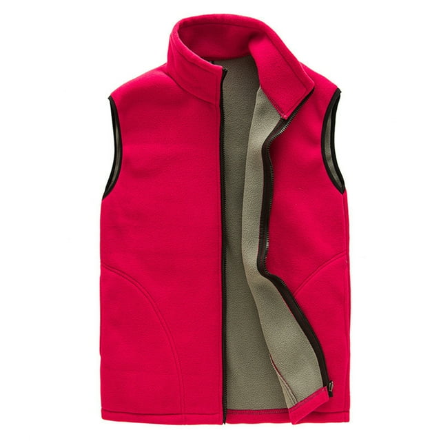 NARABB Men's Sleeveless Warm Vest Zip Outdoor Warm Sport Vest Pockets Coat