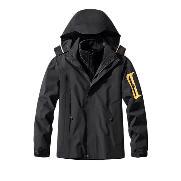 NARABB Rain Jacket Women's Sprinting Suit Removable Three In One Or Two Piece Outdoor Ski Riding Suit Hooded Sports Jacket Warm Coat