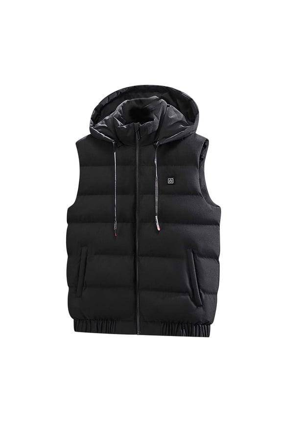 Unisex Heating Vest Winter Warm 9-zone Smart Heating Vest Jacket Charging Smart USB Carbon Fiber Heating Warm Hooded Vest Jacket Coat