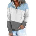 thumbnail image 1 of NARABB Women Hoodie Sweatshirts Color Blocking Print Loose Long Sleeve pocket Hoodie Sweater Perfect for Daily Wear, 1 of 5