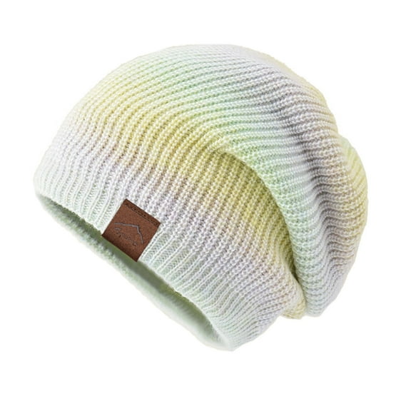 NARABB Women Winter/Spring Crochet Hat Cap Windproof Warm Tie-dye Gradient Print Hat Cold Hat