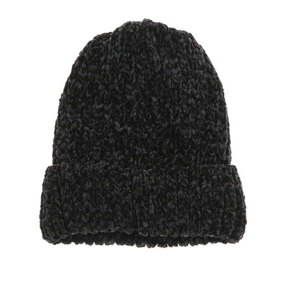 NARABB Women Winter/Spring Crochet Hat Knitted Hats Striped Curled Edgeless Cold Hat Outdoor Warmth Thick Woolen Hats