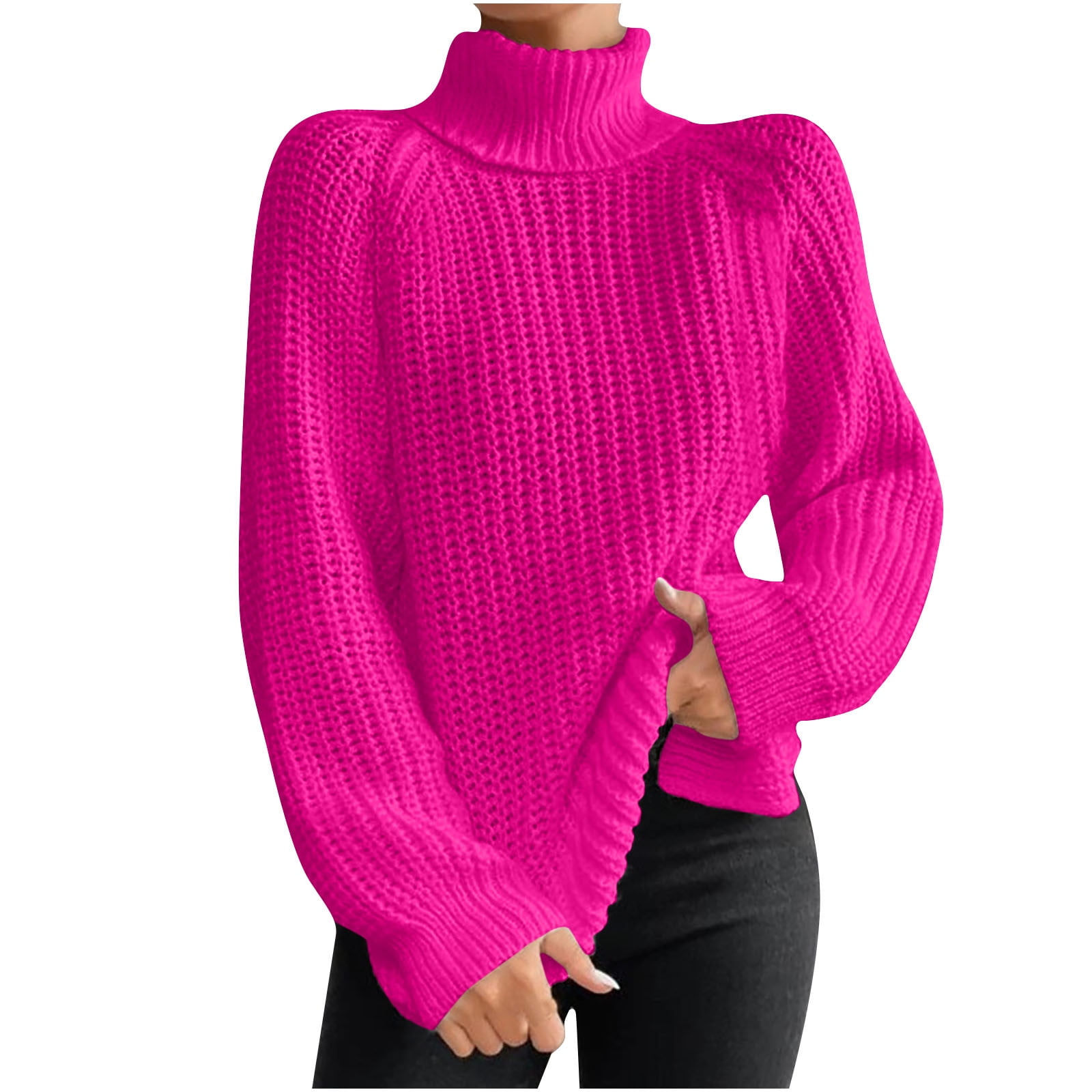 NARABB Women's Pullover Long Sleeve Knit Sweater Pullove Turtleneck ...