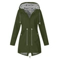 thumbnail image 1 of NARABB Womens Rain Jacket Solid Color Outdoor Hooded Windproof Loose With Pocket Sports Jacket Coat, 1 of 5