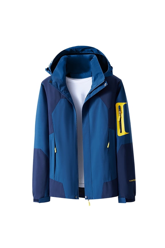 Year-end Winter Warm Coat for Women Solid Color Block Interchange Jacket Drawstring Pocket Long Sleeve Hooded Sports/Work Warm Outwear Jackets