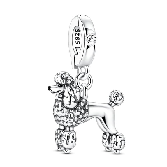 NARMO European 925 Sterling Silver DIY Charm Cute Dog Pendant fit Bracelet for Women Jewelry Gift Making