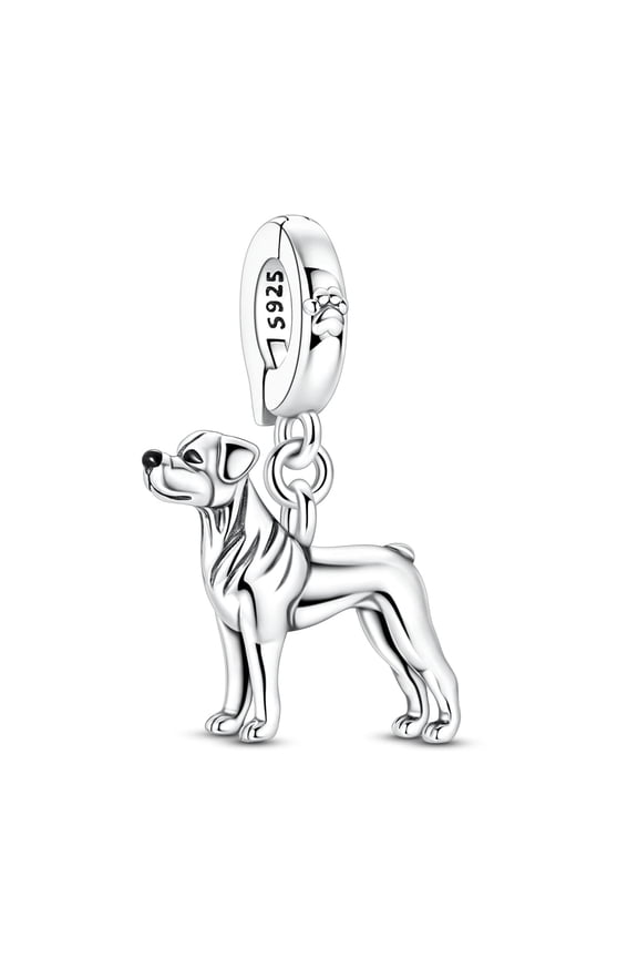 European 925 Sterling Silver DIY Charm Cute Dog Pendant fit Bracelet for Women Jewelry Gift Making