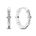 thumbnail image 1 of NARMO Original Women 925 Sterling Silver Hoop Earrings Square AAA CZ Jewelry Birthday Gift, 1 of 7