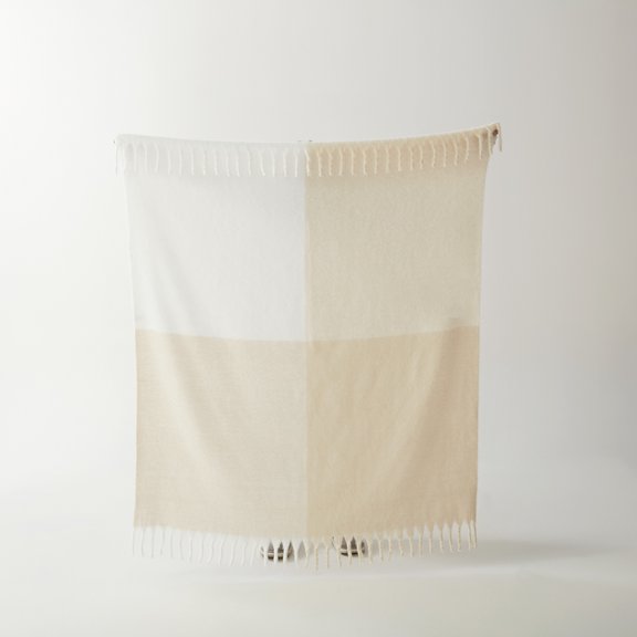 NARNIAR Faux Mohair Decorative Reversible Throw Blanket with Fringes 50x60"