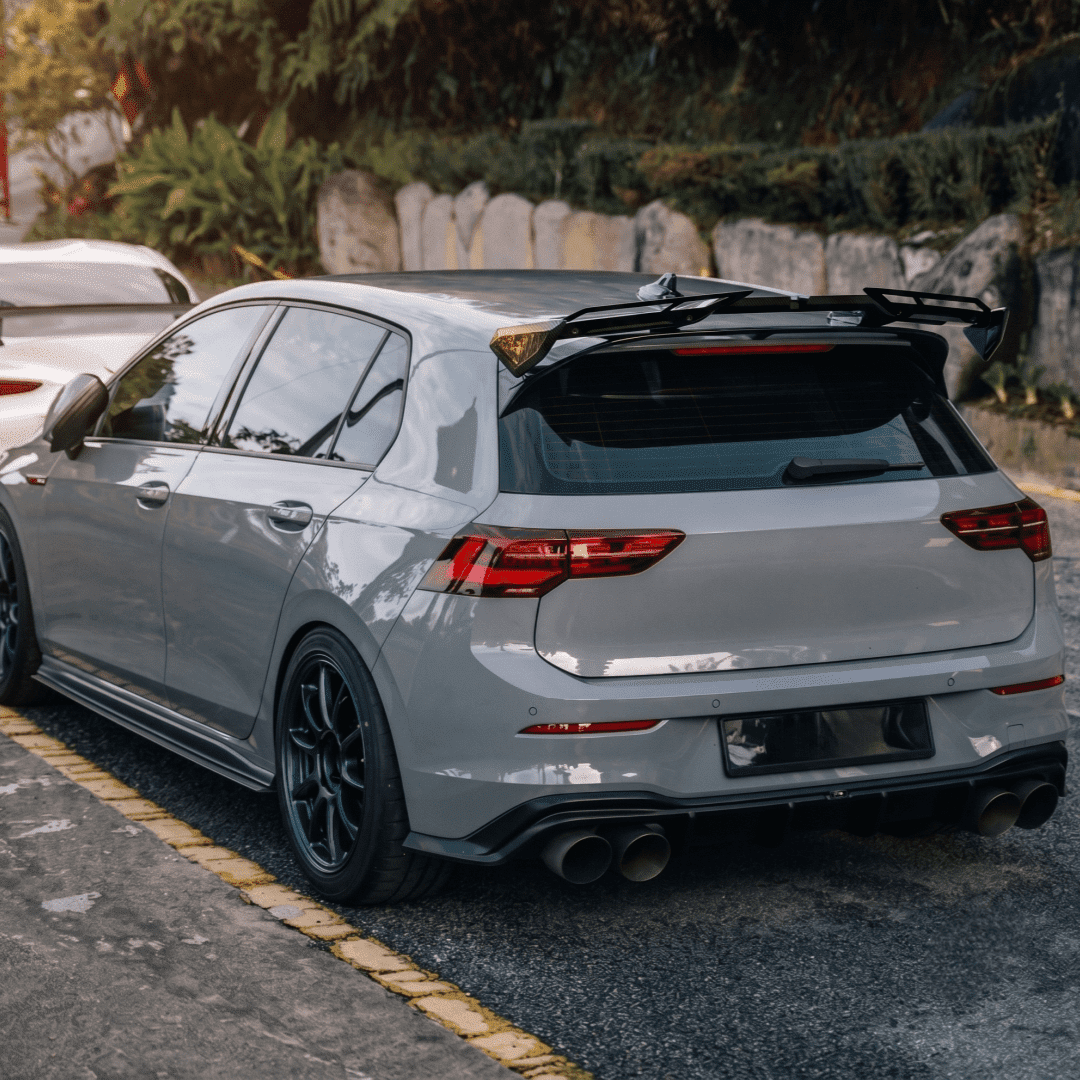 Hatchback Window Spoiler NARPES Universal Rear Window Roof Spoiler Wing Gloss Black Compatible ...