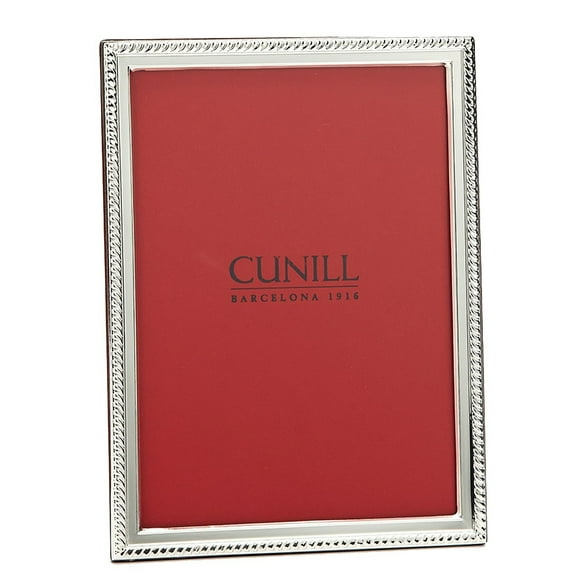 NARROW ROPE Fine  925 Sterling Silver 4x6 frame by Cunill Italy - 4x6