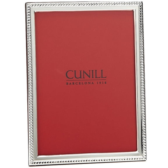 NARROW ROPE Fine  925 Sterling Silver 5x7 frame by Cunill Italy - 5x7