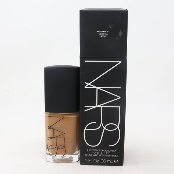 NARS FOUNDATION 1.0 OZ MOOREA NARS/SHEER GLOW FOUNDATION (MOOREA) 1.0 OZ MEDIUM-DARK