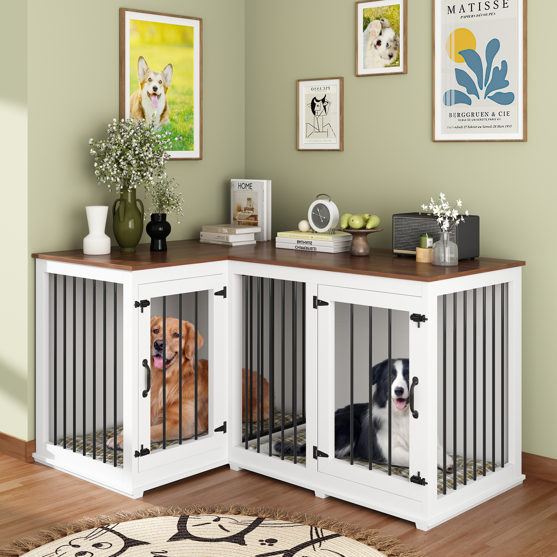 Eagle Furniture Medium Double Wide Dog Crate Credenza