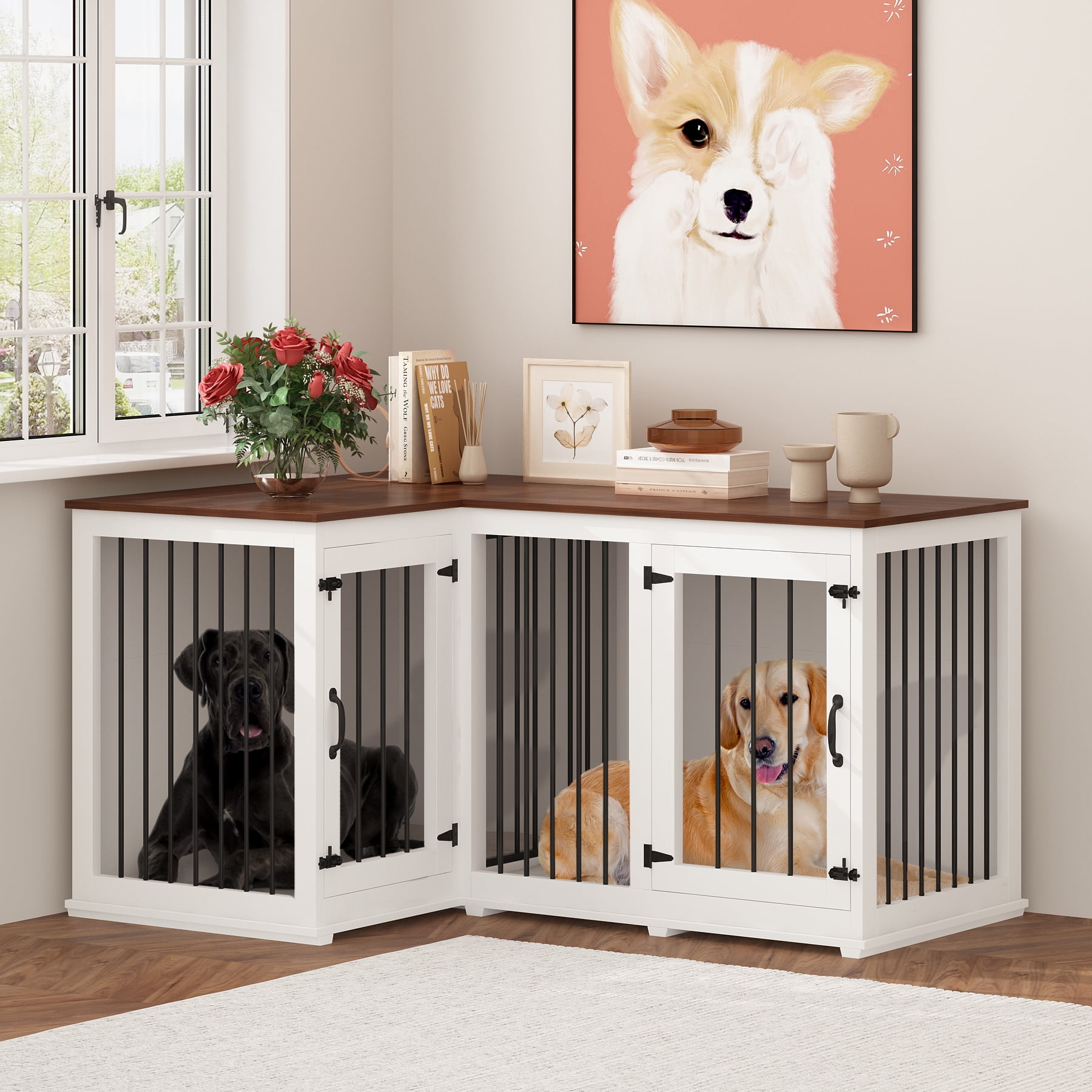 Corner Dog Crate Furniture