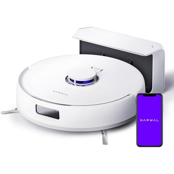 Restored NARWAL Freo X Plus Robot Vacuum and Mop, 7-Week Dust Storage, 7800Pa Suction, Zero Tangles, Tri-Laser Obstacle Avoidance, LiDAR Navigation, Self Vacuum Cleaner for Pet Hair, Hard Floor