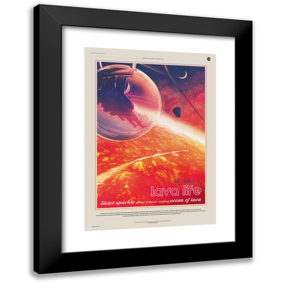 NASA 11x14 Black Modern Framed Museum Art Print Titled - 55 Cancer and (2017)