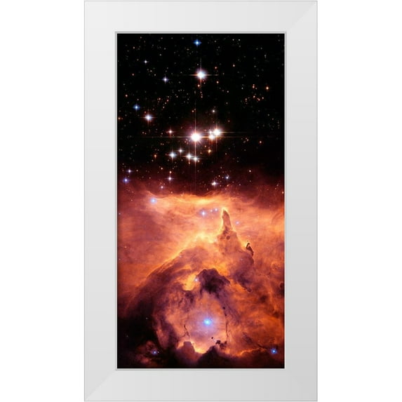 NASA 11x18 White Modern Wood Framed Museum Art Print Titled - Pismis 24 and NGC 6357 (cropped)
