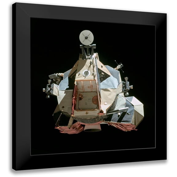 NASA 15x15 Black Modern Framed Museum Art Print Titled - Challenger - the Apollo 17 Lunar Module, 1972