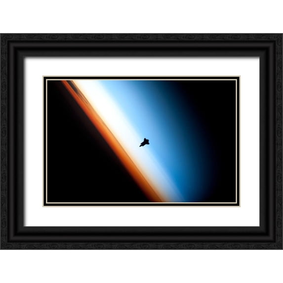 NASA 18x13 Black Ornate Wood Framed with Double Matting Museum Art Print Titled - Space Shuttle Endeavour