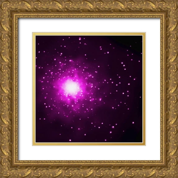 NASA 20x20 Gold Ornate Wood Framed with Double Matting Museum Art Print Titled - M60 and M60-UCD1 (Chandras View)
