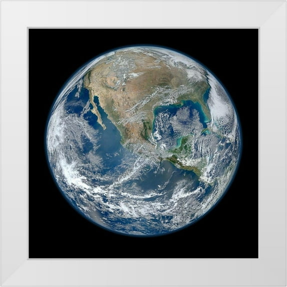 NASA 20x20 White Modern Wood Framed Museum Art Print Titled - Earth