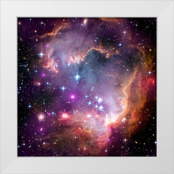 NASA 20x20 White Modern Wood Framed Museum Art Print Titled - Under the Wing of the Small Magellanic Cloud