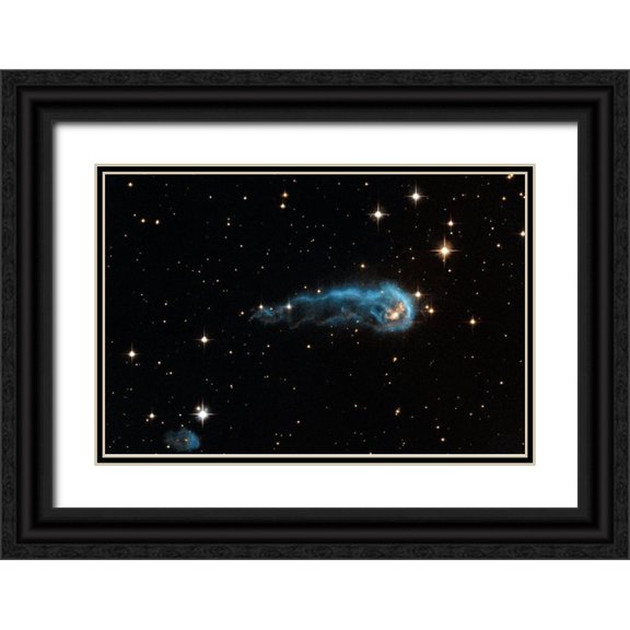 NASA 32x23 Black Ornate Wood Framed with Double Matting Museum Art Print Titled - Protostar in the Cygnus