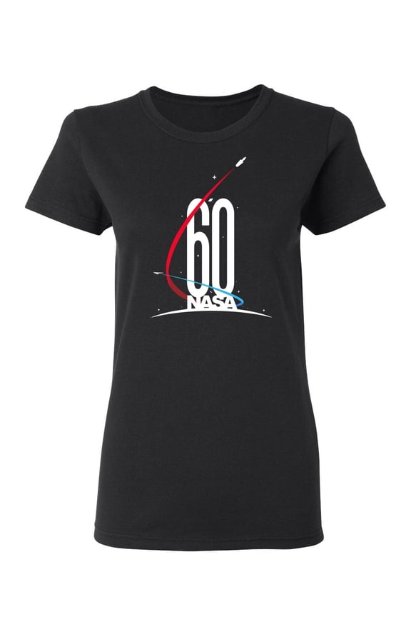 NASA 60th Anniversary Logo Sarcastic Novelty Gift Idea Adult Humor Funny Women's Casual Tees