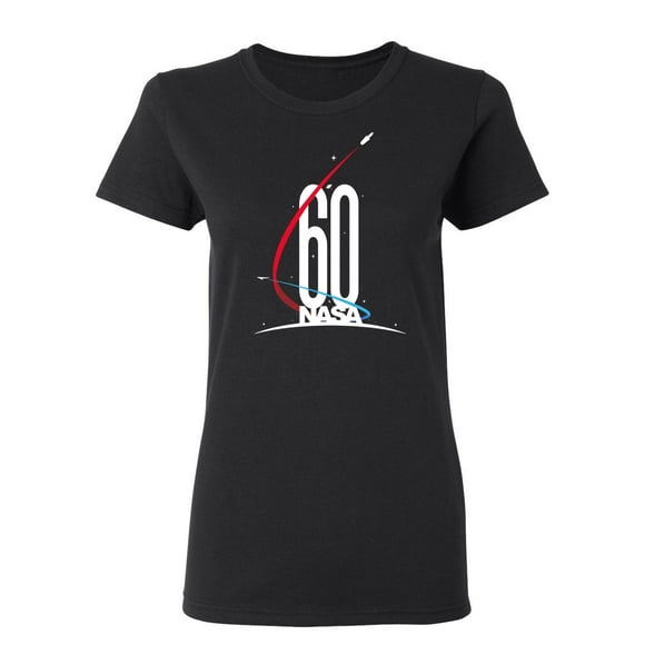 NASA 60th Anniversary Logo Sarcastic Novelty Gift Idea Adult Humor Funny Women's Casual Tees