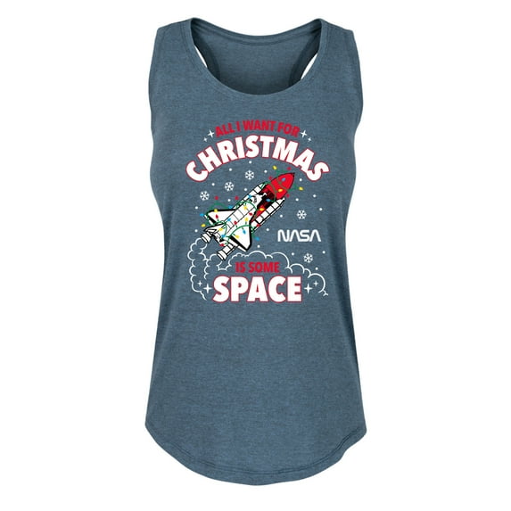 NASA - All I Want For Christmas - Women's Racerback Tank Top