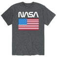 thumbnail image 1 of NASA - American Flag - Men's Short Sleeve Graphic T-Shirt, 1 of 5