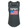 thumbnail image 1 of NASA - American Flag - Women's Racerback Tank Top, 1 of 1