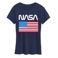 thumbnail image 1 of NASA - American Flag - Women's Short Sleeve Graphic T-Shirt, 1 of 5