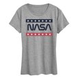 thumbnail image 1 of NASA - Blue and Red Stripes - Women's Short Sleeve Graphic T-Shirt, 1 of 6