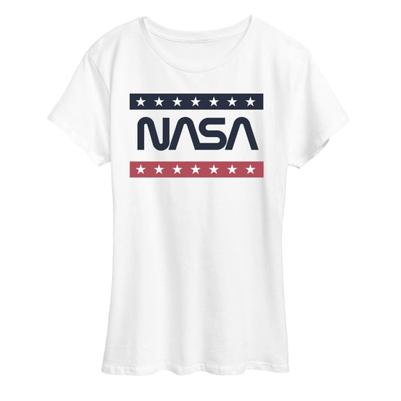 NASA - Blue and Red Stripes - Women's Short Sleeve Graphic T-Shirt