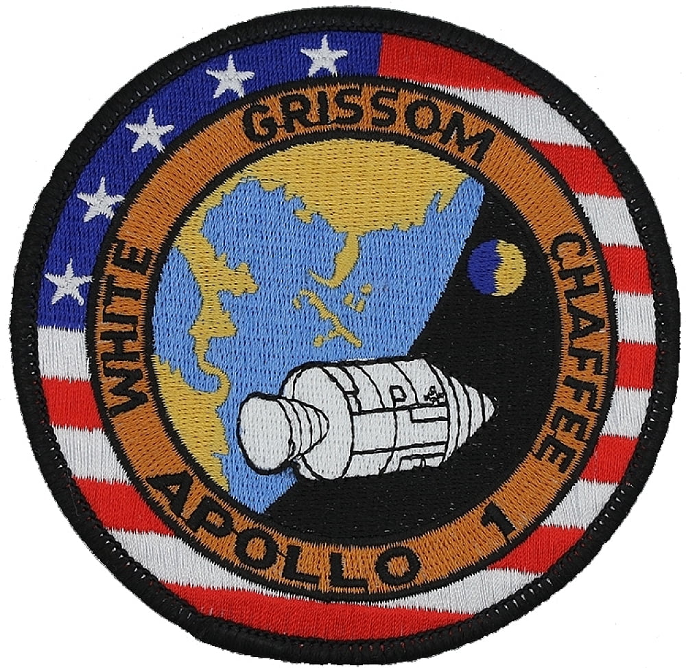 NASA Apollo 1 Iron-On Patch [Black - 4