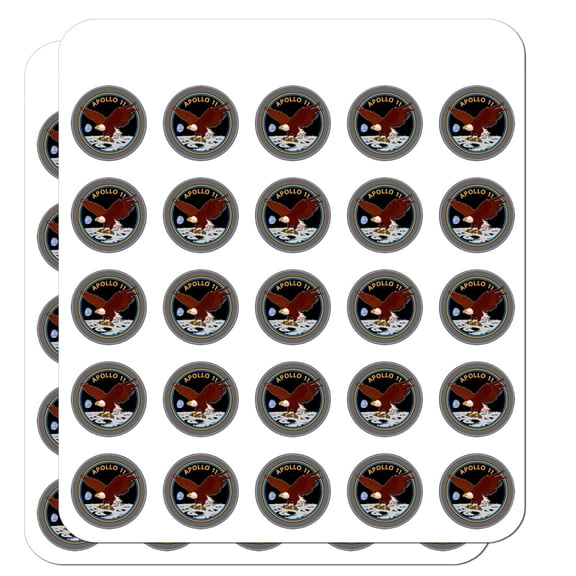 NASA Apollo 11 50th Anniversary Patch with Eagle on The Moon Planner Calendar Scrapbooking Crafting Stickers
