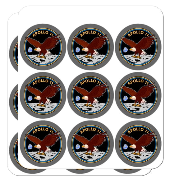 NASA Apollo 11 50th Anniversary Patch with Eagle on The Moon Planner Calendar Scrapbooking Crafting Stickers