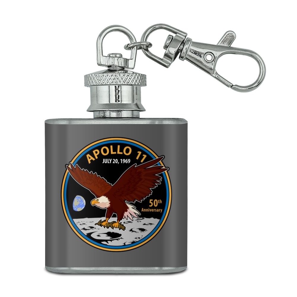 NASA Apollo 11 50th Anniversary Patch with Eagle on The Moon Stainless ...