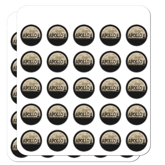 NASA Apollo 11 Moon with Saturn V Rocket and Launchpad Planner Calendar Scrapbooking Crafting Stickers