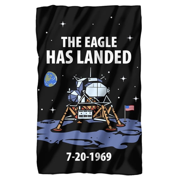 NASA Apollo 11 The Eagle Has Landed Fleece Blanket 36' x 58',Apollo 11 The Eagle Has Landed