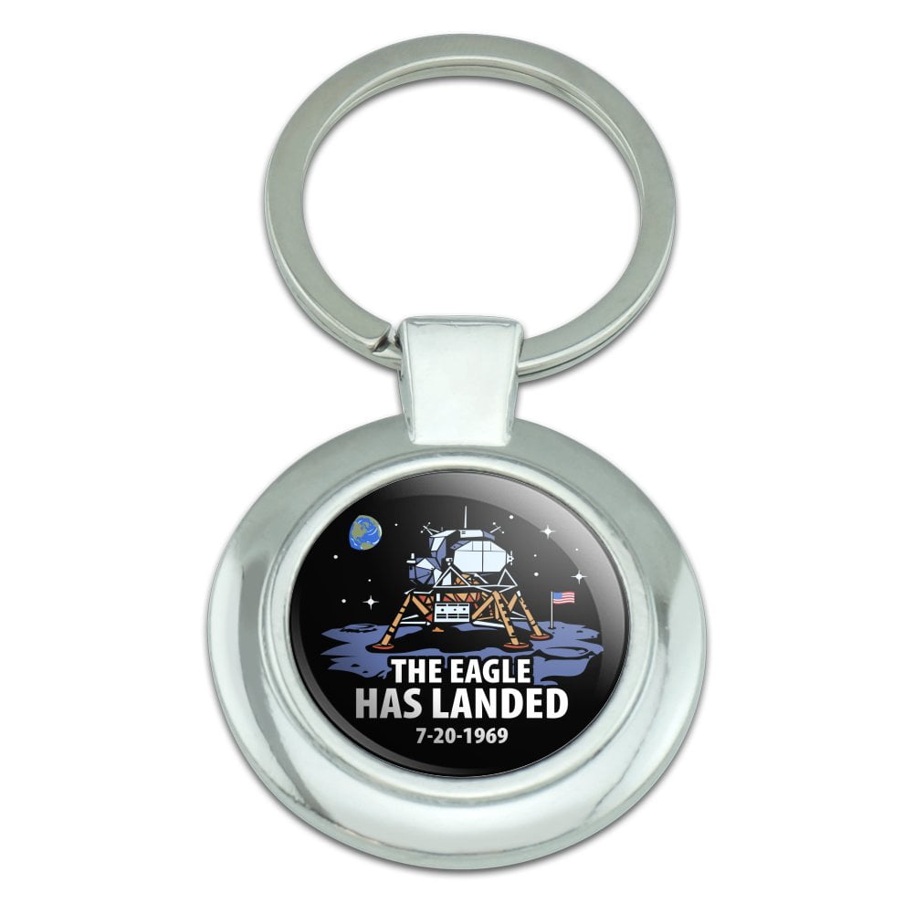 NASA Apollo 11 The Eagle Has Landed Moon Landing Keychain Classy Round ...