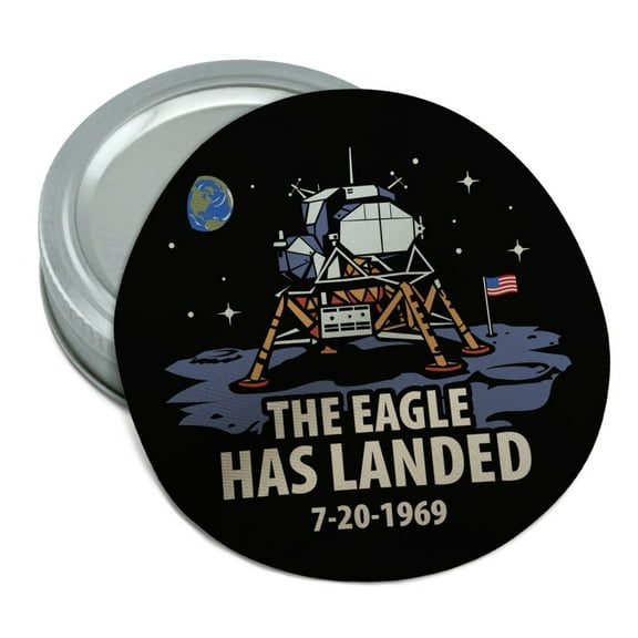 NASA Apollo 11 The Eagle Has Landed Moon Landing Round Rubber Non-Slip Jar Gripper Lid Opener