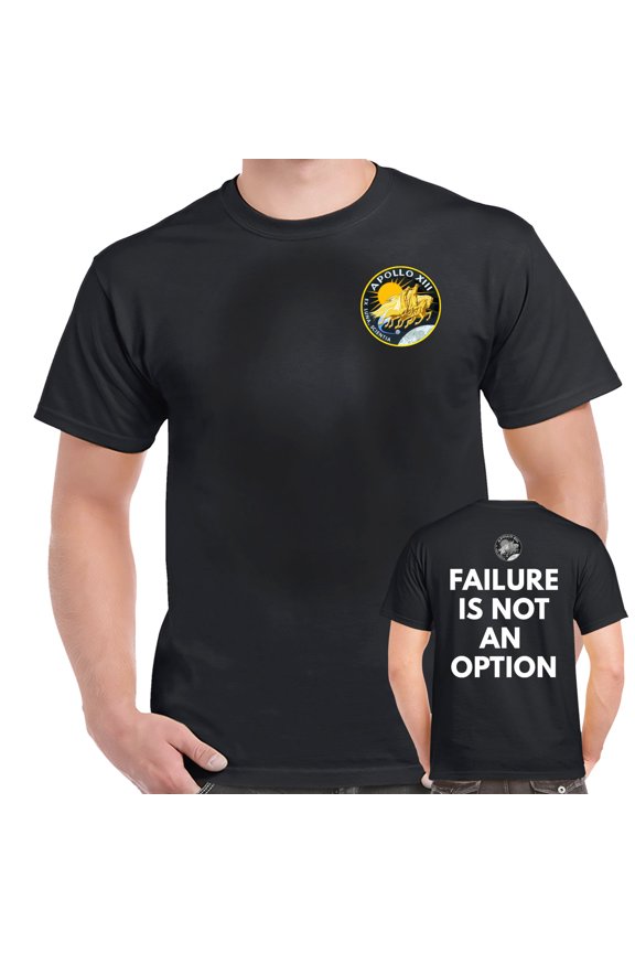 NASA Apollo 13 Failure Is Not An Option Double Sided T-Shirt-4XL