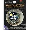 thumbnail image 1 of NASA Apollo Program 50th Anniversary Lapel Pin Contains Flown Command Module Metal That Went to the Moon, 1 of 2