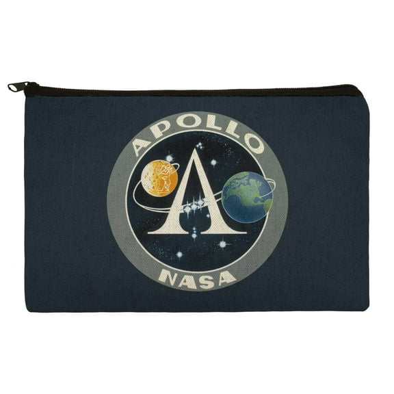 NASA Apollo Space Program Patch Pencil Pen Organizer Zipper Pouch Case
