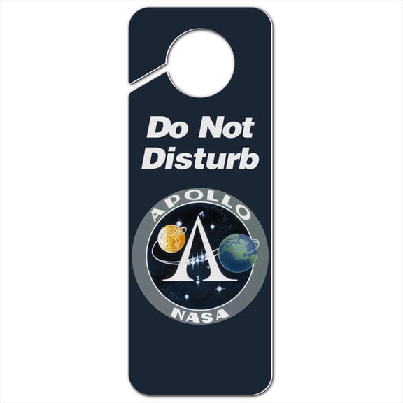 NASA Apollo Space Program Patch Plastic Door Knob Hanger Sign